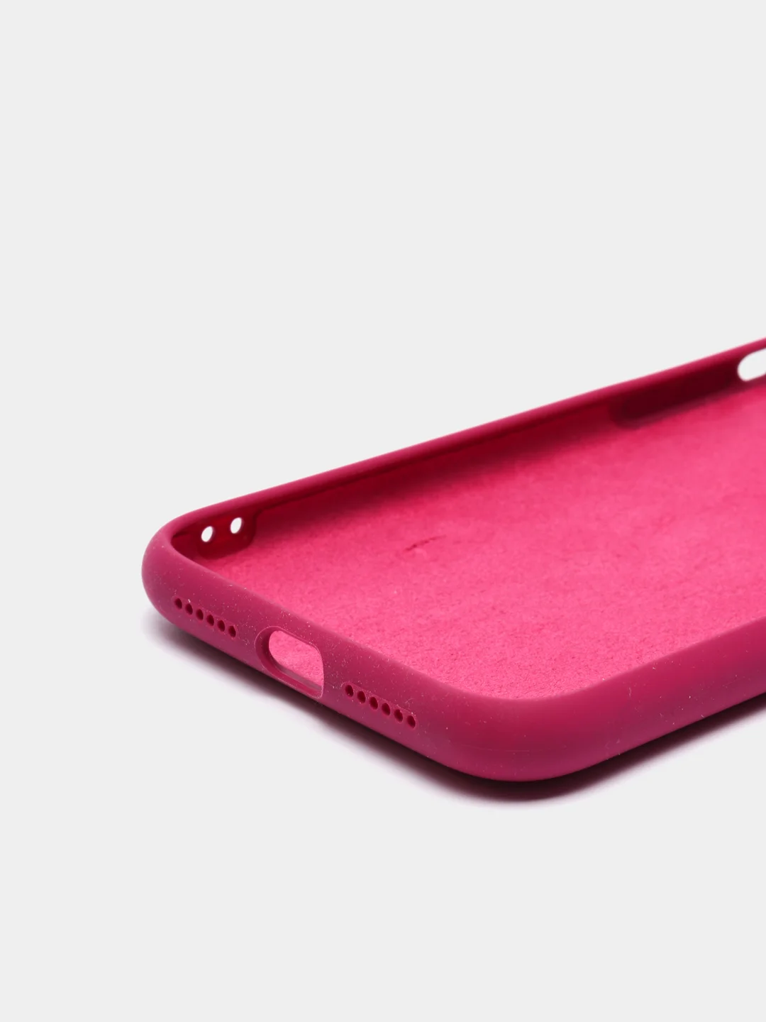 Бордовый силиконовый чехол iPhone 11, Silicone Case, с закрытым низом и защитой камеры