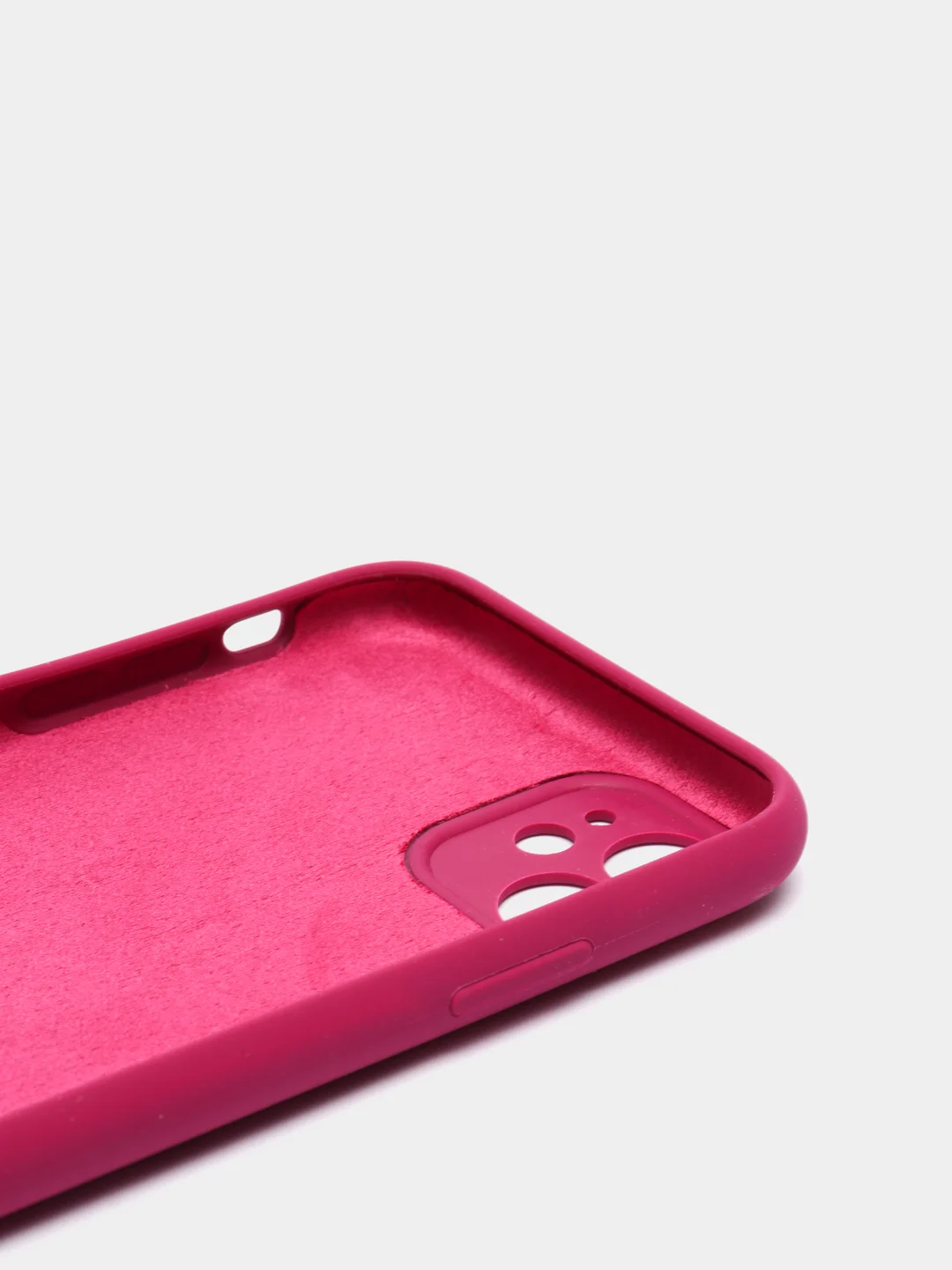 Бордовый силиконовый чехол iPhone 11, Silicone Case, с закрытым низом и защитой камеры