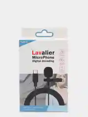 Микрофон петличный проводной (петличка) с выходом Type-C, Lavalier, 1,5м черный