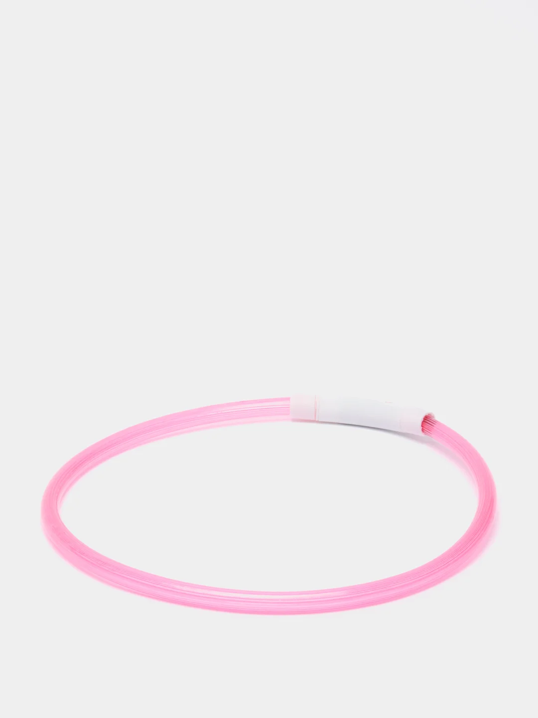 Розовый светящийся LED ошейник силиконовый для собак, на USB зарядке