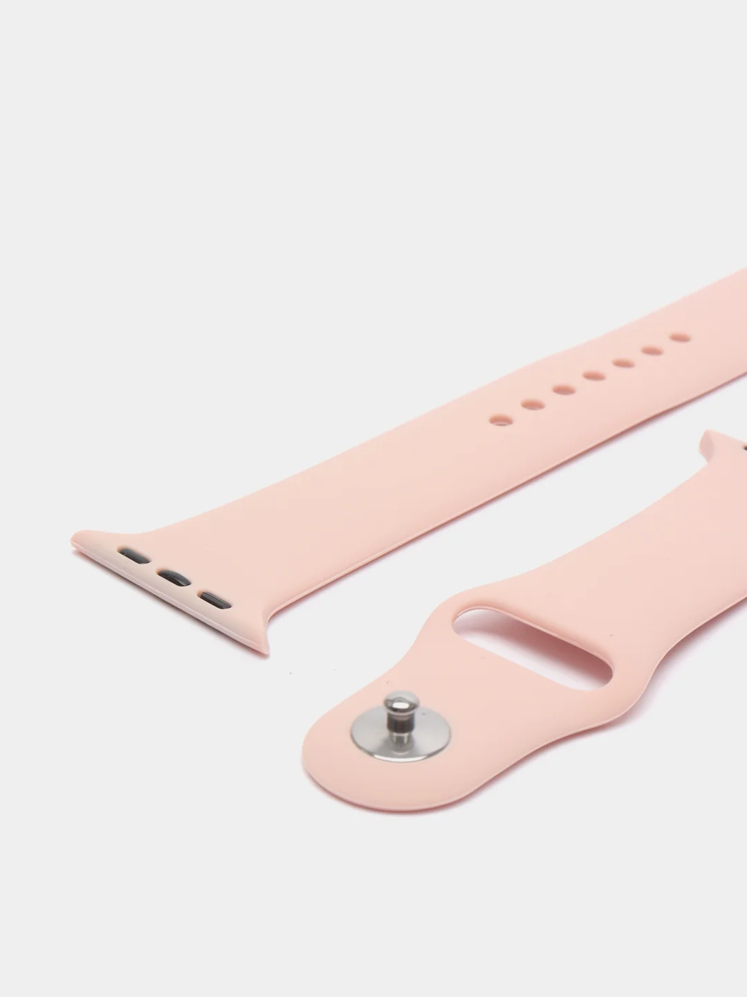 Пудровый ремешок для Apple Watch + чехол со стеклом
