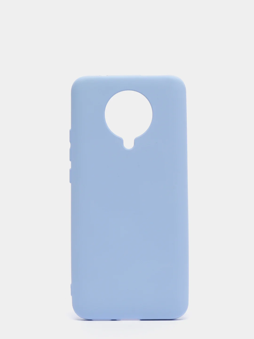 Небесно-голубой чехол Xiaomi Redmi K30 Pro / Poco F2 Pro с закрытым низом и бархатом внутри Silicone Cover