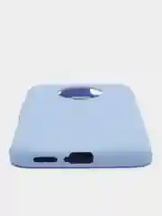 Небесно-голубой чехол Xiaomi Redmi K30 Pro / Poco F2 Pro с закрытым низом и бархатом внутри Silicone Cover