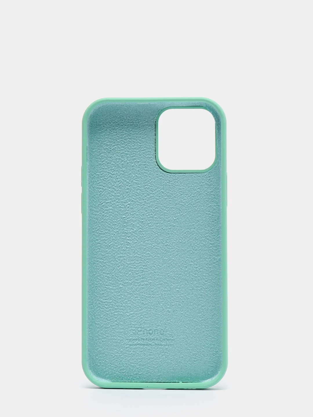 Мятный чехол Silicone Case для iPhone 12 / iPhone 12 Pro, закрытый низ