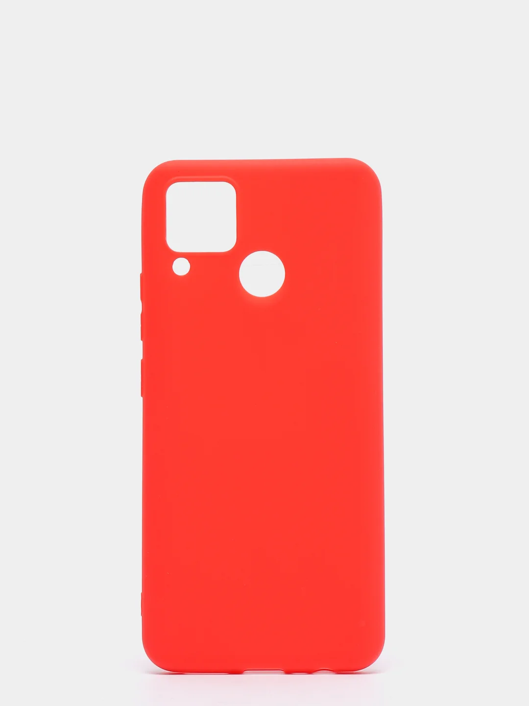 Красный чехол для Realme C15, силиконовый, матовый