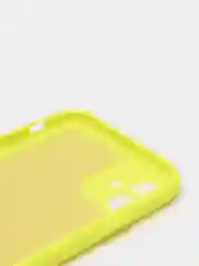 Желтый чехол для iPhone 11, 12 с бархатной подкладкой с картинкой / рисунком