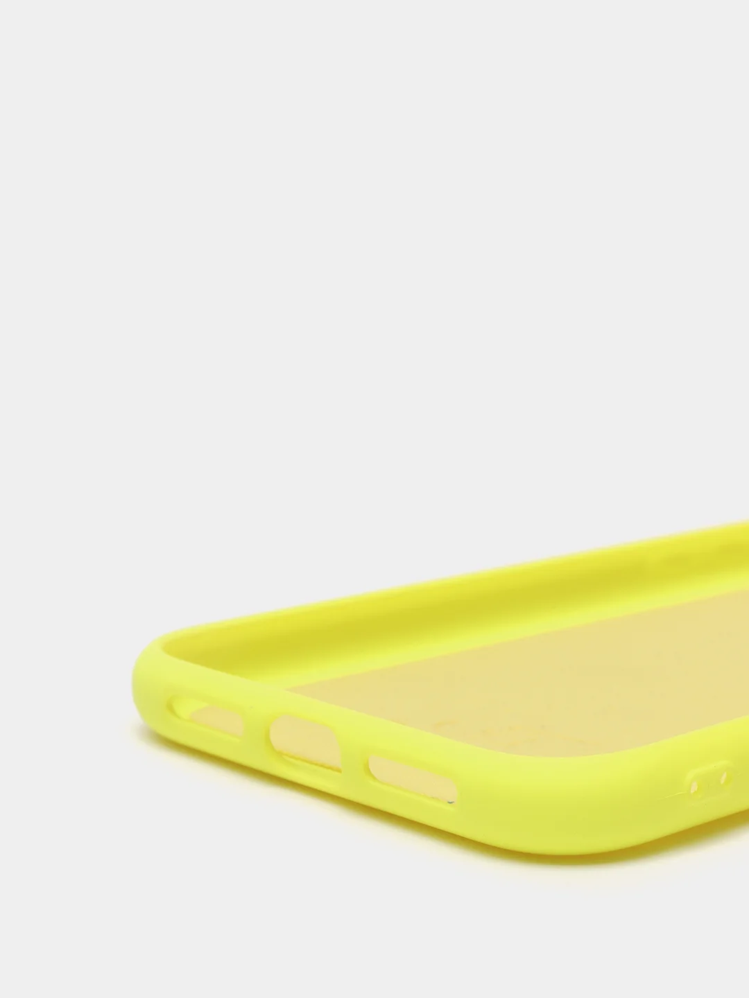 Желтый чехол для iPhone 11, 12 с бархатной подкладкой с картинкой / рисунком