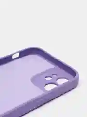 Фиолетовый чехол для iPhone 11, 12 с бархатной подкладкой с картинкой / рисунком