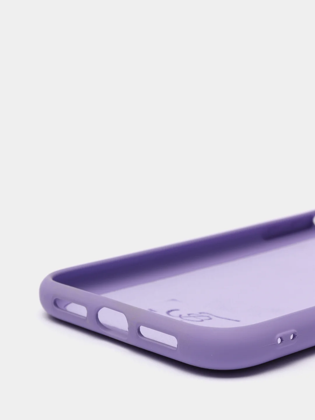Фиолетовый чехол для iPhone 11, 12 с бархатной подкладкой с картинкой / рисунком