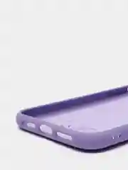 Фиолетовый чехол для iPhone 11, 12 с бархатной подкладкой с картинкой / рисунком