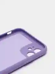 Фиолетовый чехол для iPhone 11, 12 с бархатной подкладкой с картинкой / рисунком