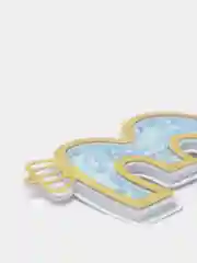 Небесно-голубой топпер для украшения торта Happy birthday