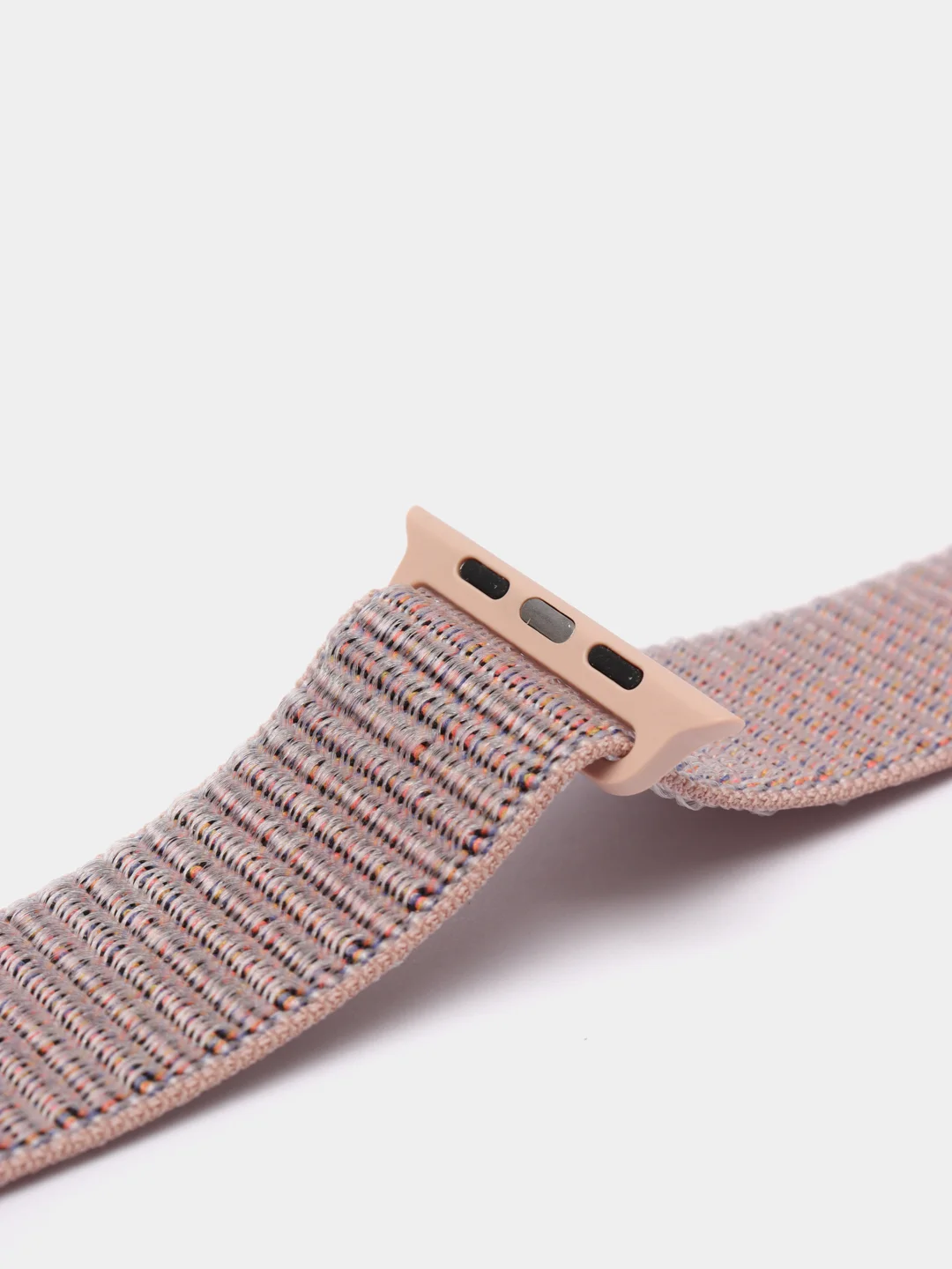 Бежевый меланж нейлоновый ремешок на липучке для Apple Watch