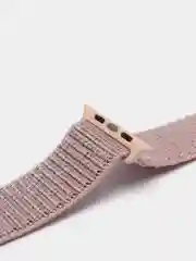 Бежевый меланж нейлоновый ремешок на липучке для Apple Watch