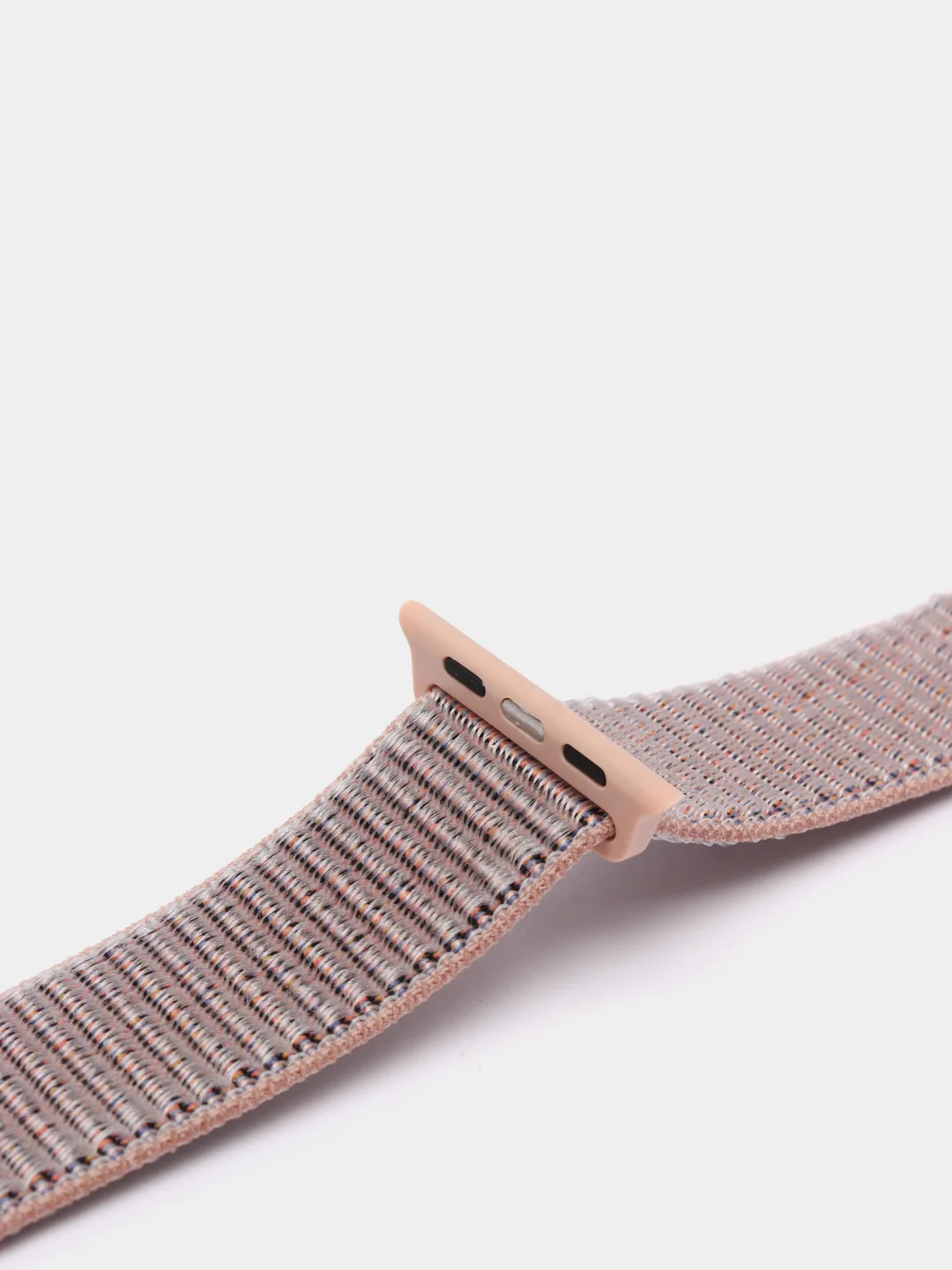 Бежевый меланж нейлоновый ремешок на липучке для Apple Watch
