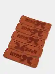 Желтый бирки "Hand made", 5 штук, экокожа