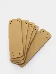 Желтый бирки "Hand made", 5 штук, экокожа