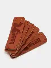 Желтый бирки "Hand made", 5 штук, экокожа