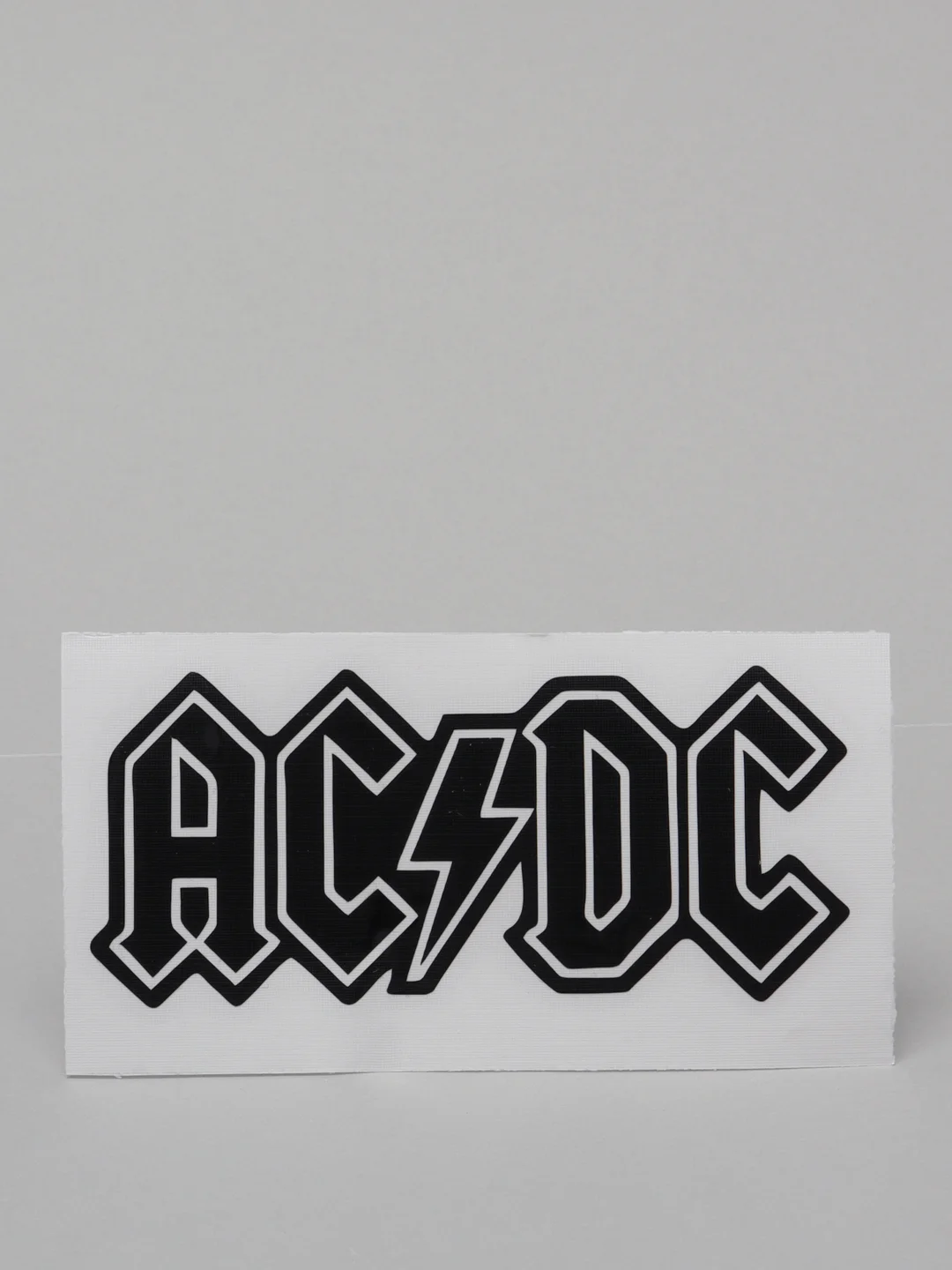 Черный наклейка AC/DC "Эй-си/ди-си", без фона, на любую поверхность