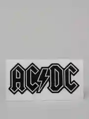 Черный наклейка AC/DC "Эй-си/ди-си", без фона, на любую поверхность