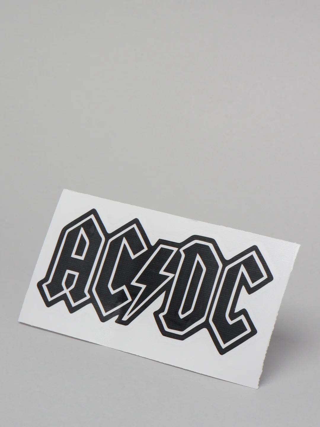 Черный наклейка AC/DC "Эй-си/ди-си", без фона, на любую поверхность