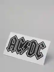 Черный наклейка AC/DC "Эй-си/ди-си", без фона, на любую поверхность