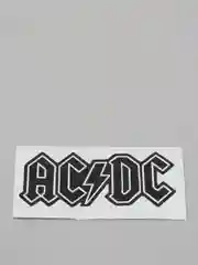 Черный наклейка AC/DC "Эй-си/ди-си", без фона, на любую поверхность