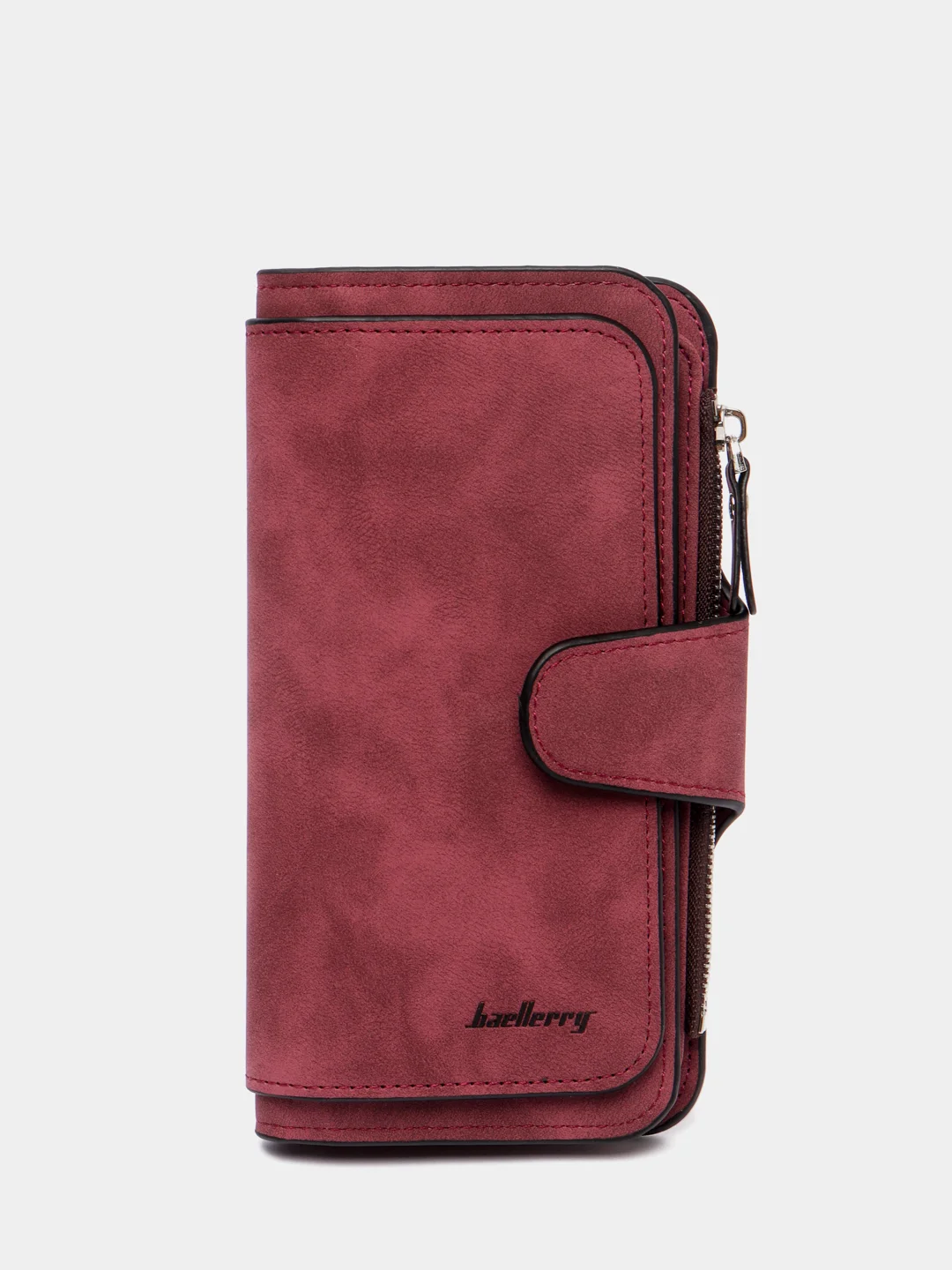 Багровый кошелек женский  Baellerry из замшевой экокожи, 10 цветов