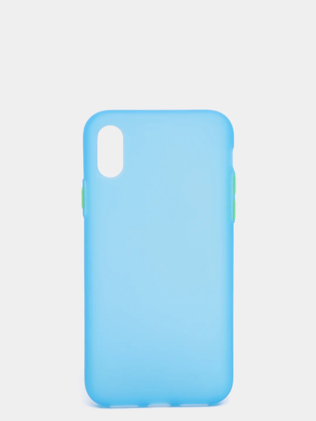 Синий матовый силиконовый чехол iPhone X, XS