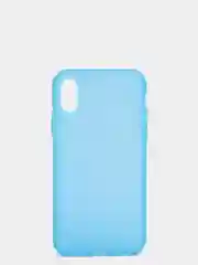 Синий матовый силиконовый чехол iPhone X, XS