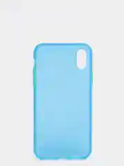 Синий матовый силиконовый чехол iPhone X, XS