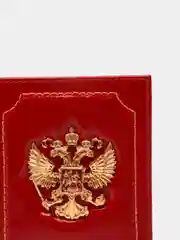 Красный обложка на паспорт из натуральной кожи