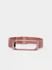 Розовый металлический ремешок для Xiaomi  Mi Band 3 и Band 4