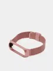 Розовый металлический ремешок для Xiaomi  Mi Band 3 и Band 4