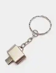 Серебряный otg переходник MicroUSB переходник для подключения USB-флэшек к смартфону