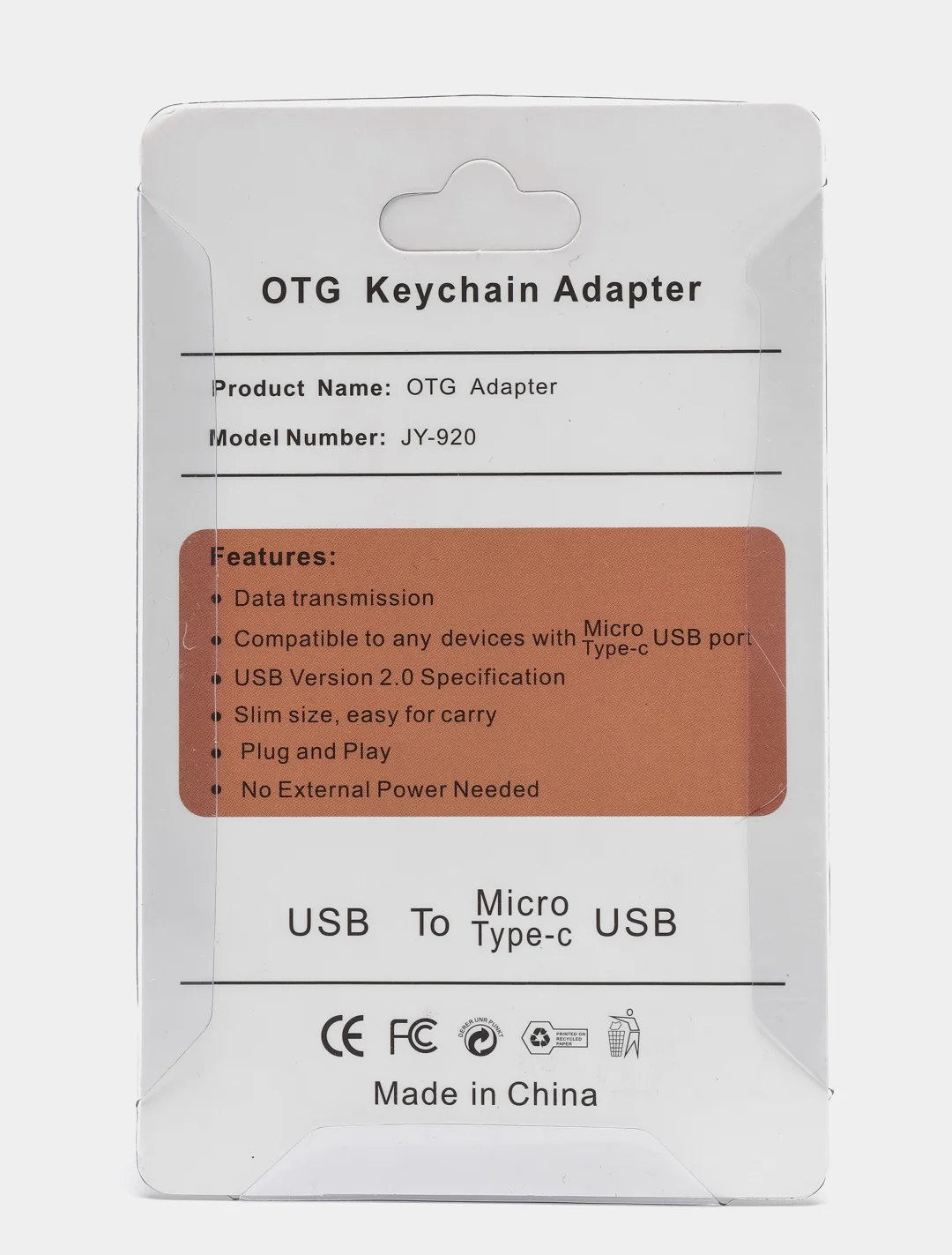 Серебряный otg переходник MicroUSB переходник для подключения USB-флэшек к смартфону