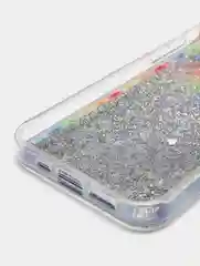 Оливковый чехол iPhone 12 (6.1)/ 12 Pro, Pro Max, mini силиконовый переливающийся жидкий с блестками