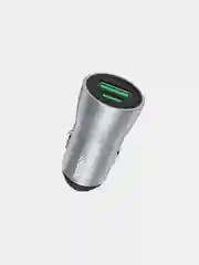 Серый автомобильное зарядное устройство Denmen DZ10, 1 USB/1 Type-C, 3.0 A