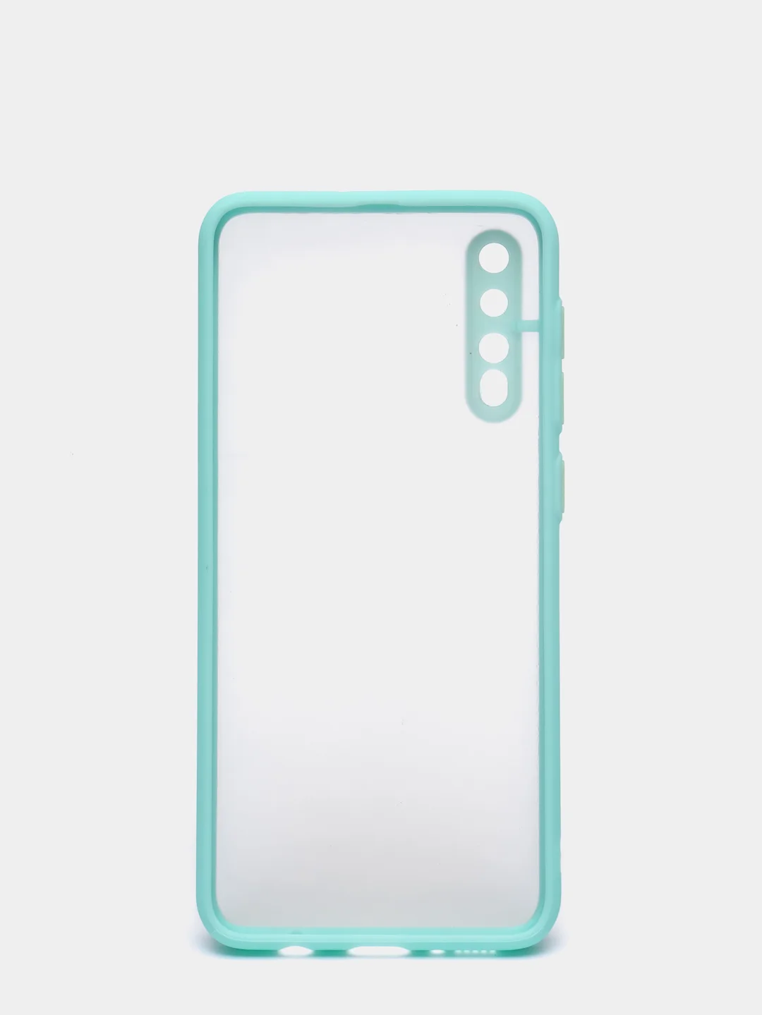 Бирюзовый чехол Samsung Galaxy A50 / A50s / A30s, пластиковый, матовый с цветными кнопками