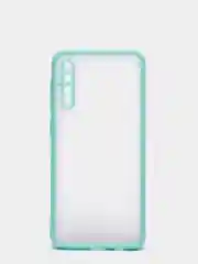 Бирюзовый чехол Samsung Galaxy A50 / A50s / A30s, пластиковый, матовый с цветными кнопками