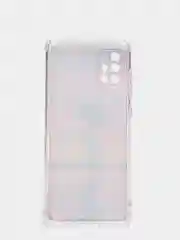 Оранжевый чехол Samsung Galaxy A71, Самсунг Галакси А71 силиконовый с рисунком и усиленными углами