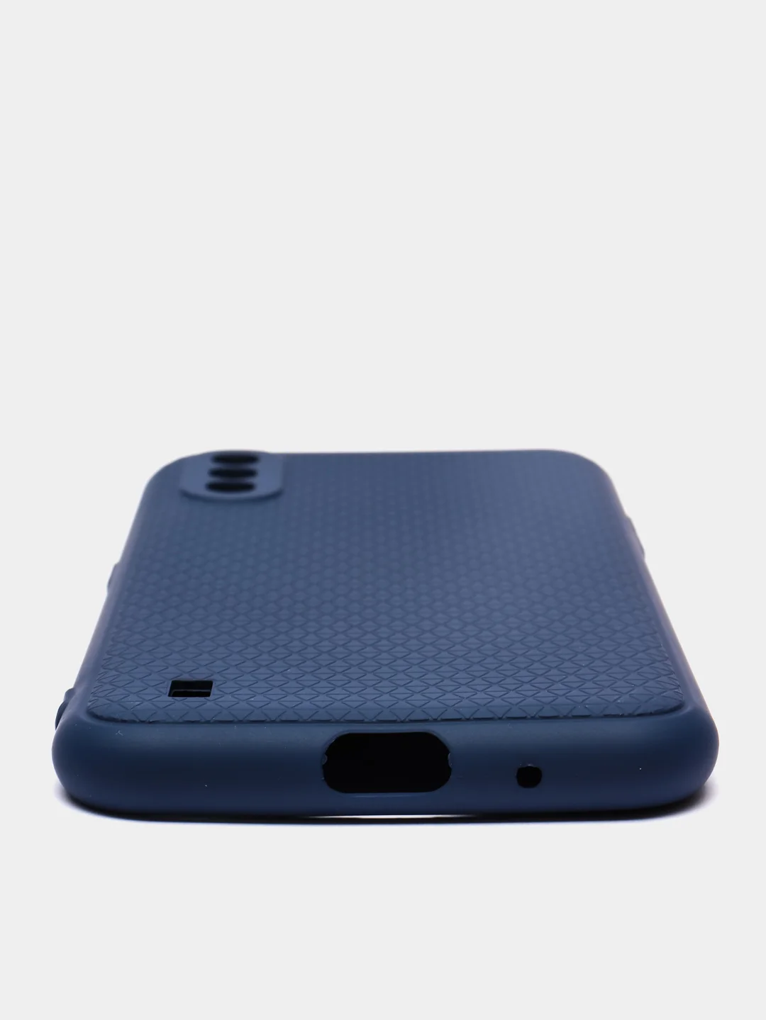 Темно-синий чехол Samsung Galaxy A01 / M01, Галакси А01 / М01 чехол силиконовый рифленый