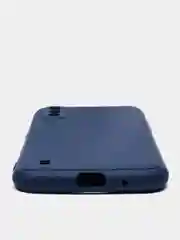 Темно-синий чехол Samsung Galaxy A01 / M01, Галакси А01 / М01 чехол силиконовый рифленый