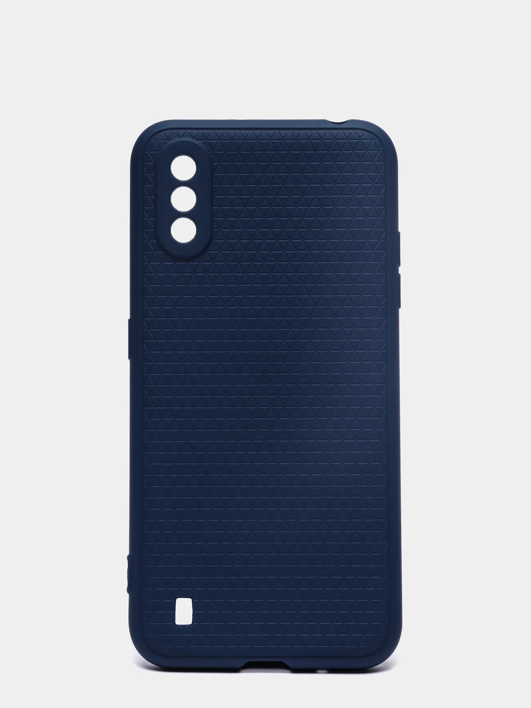 Темно-синий чехол Samsung Galaxy A01 / M01, Галакси А01 / М01 чехол силиконовый рифленый
