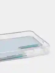 Белый чехол Samsung Galaxy A02s, Галакси А02с силиконовый переливающийся жидкий с блестками
