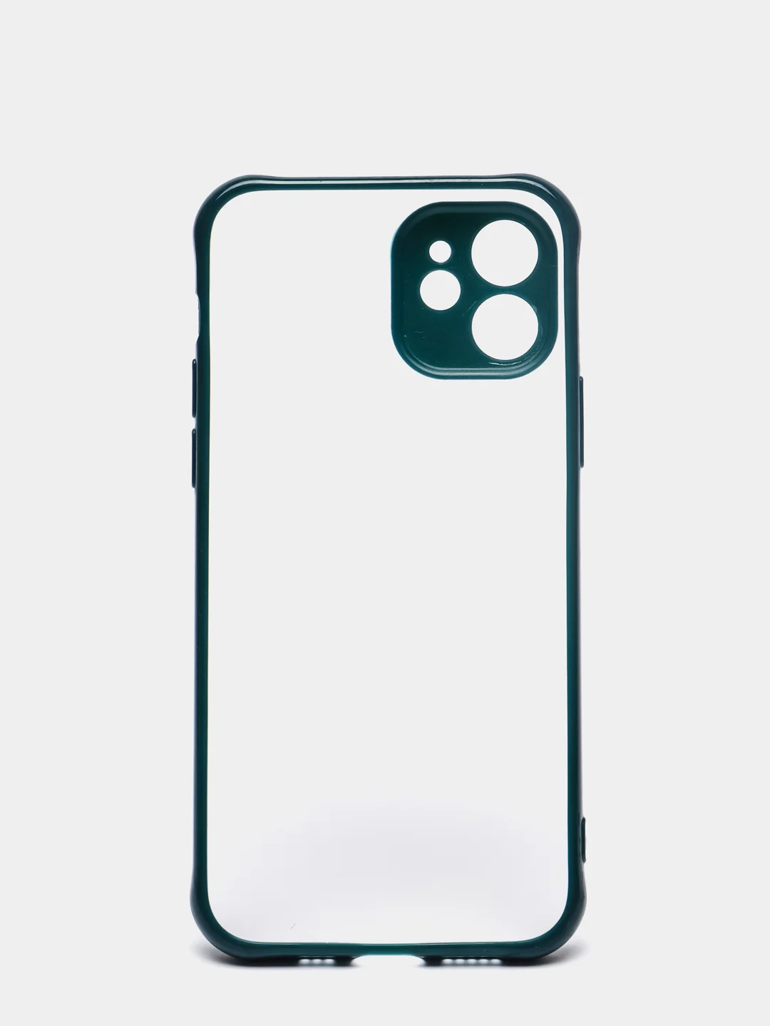 Зеленый чехол для телефона iPhone 12 Противоударный Прозрачный матовый