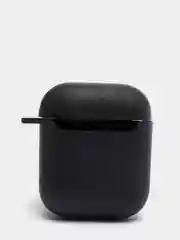 Бежевый силиконовый чехол для наушников Apple Airpods 1, 2. с принтом Nike, Nasa (Найк, Наса))
