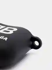 Бежевый силиконовый чехол для наушников Apple Airpods 1, 2. с принтом Nike, Nasa (Найк, Наса))
