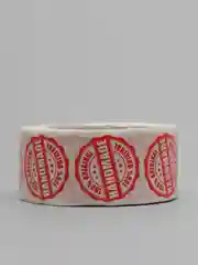 Алый наклейки для ручной работы Hand made 25 мм, 500 шт в рулоне, стикеры