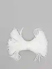 Белый шнур вязанный цветной